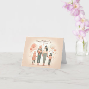 Carte Bonne fête des mères aux meilleures mamans