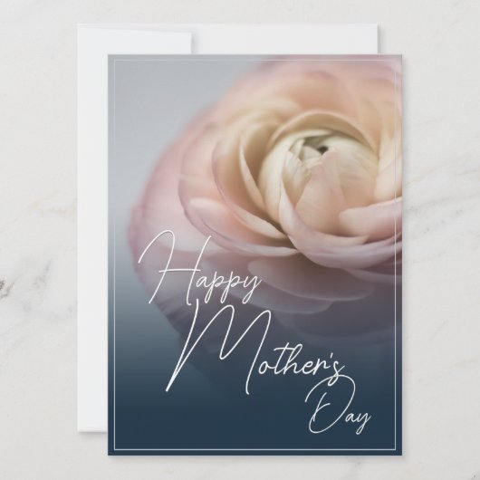Carte Bonne fête des mères avec Big Rose rose (Devant)