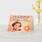 Carte Bonne Fête des mères avec fleurs (Fleur jaune)