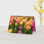 Carte Bonne fête des mères avec les tulipes ! (Fleur jaune)