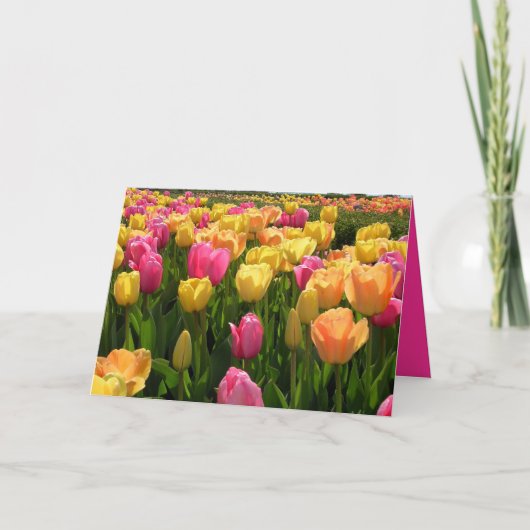 Carte Bonne fête des mères avec les tulipes ! (Devant)
