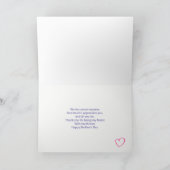 Carte Bonne fête des mères avec une seule rose rouge (Intérieur)