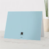 CARTE BONNE FÊTE DES MÈRES (BLEU CLAIR) (Dos)