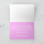 Carte Bonne fête des mères Cavalier avec Rose Bouquet (Intérieur)