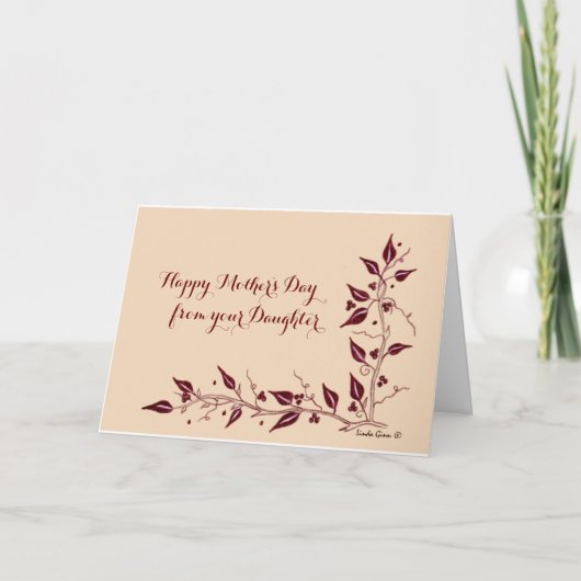Carte Bonne fête des mères de la fille (Devant)