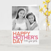 Carte Bonne fête des mères de vos filles ! (Fleur jaune)