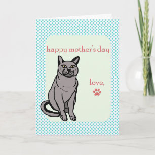 Carte Bonne fête des mères   Du chat