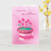 Carte Bonne Fête des Mères en français (Fleur jaune)