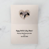 Carte Bonne fête des mères ! Femmes noires, Coeurs coupé (Intérieur)