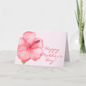 Carte Bonne fête des mères | Fleur d'Hibiscus tropical (Devant)