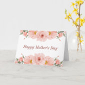 Carte Bonne fête des mères Fleurs roses (Fleur jaune)