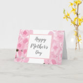 Carte Bonne fête des mères Fleurs roses (Fleur jaune)