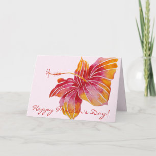 Carte Bonne fête des mères   Floral hawaïen