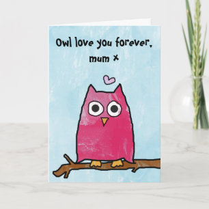 Carte Bonne fête des mères - Hibou vous aime pour toujou