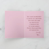 Carte Bonne fête des mères Ma fille (Intérieur)