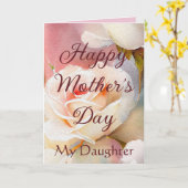 Carte Bonne fête des mères Ma fille (Fleur jaune)
