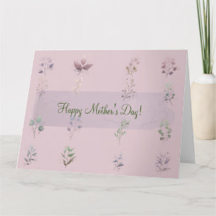 CARTE BONNE FÊTE DES MÈRES (MAUVE CLAIR)