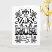 Carte Bonne fête des mères | Meilleure maman jamais (Fleur jaune)