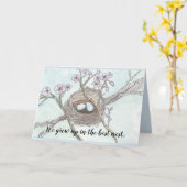 Carte Bonne fête des mères - Nid (Fleur jaune)