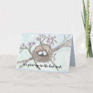 Carte Bonne fête des mères - Nid