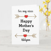 Carte Bonne fête des mères, nièce (Fleur jaune)