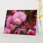 Carte Bonne Fête des mères Printemps Fleurs de cerisiers (Fleur jaune)