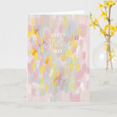 Carte Bonne fête des mères. Rose moderne abstrait peint (Fleur jaune)