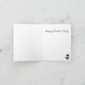 Carte Bonne fête des mères - Rose rouge (Intérieur)