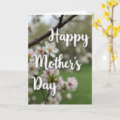 Carte Bonne Fête des Mères Script (Fleur jaune)