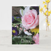 Carte Bonne fête des mères Soeur-Rose Bouquet (Fleur jaune)