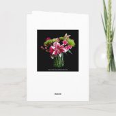 Carte Bonne fête des mères, Stargazer Lily Bouquet (Dos)