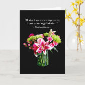 Carte Bonne fête des mères, Stargazer Lily Bouquet (Fleur jaune)