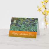 Carte Bonne fête des mères, Van Gogh, Irises (Fleur jaune)