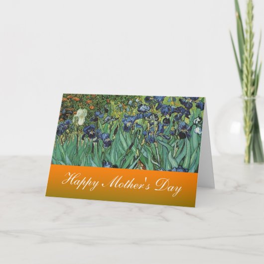 Carte Bonne fête des mères, Van Gogh, Irises (Devant)