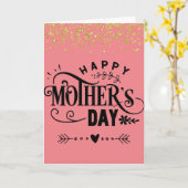 Carte Bonne fête des mères. Verse Intérieur. (Fleur jaune)