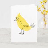 Carte Bonne fête des oiseaux ! (Fleur jaune)
