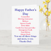 Carte Bonne Fête des pères, (Fleur jaune)