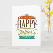 Carte Bonne fête des pères (Fleur jaune)