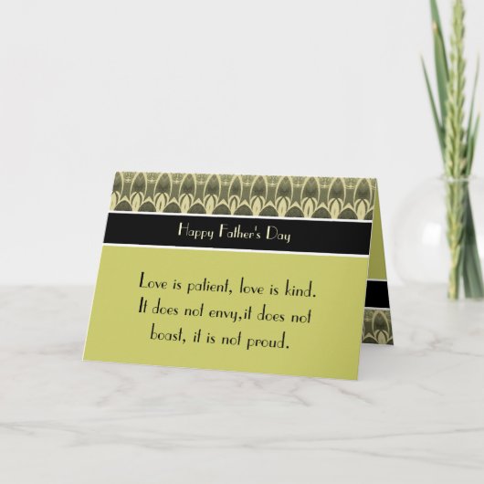 Carte Bonne Fête des pères 1 Corinthiens 13 Ecriture d'a (Devant)