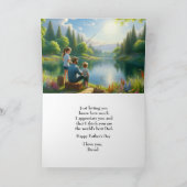 Carte Bonne Fête des pères à la pêche (Intérieur)