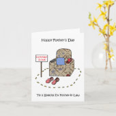 Carte Bonne Fête des pères à l'ex-beau-père (Fleur jaune)