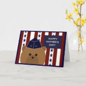 Carte Bonne Fête des pères à mon Héros et papa de l'Armé (Fleur jaune)