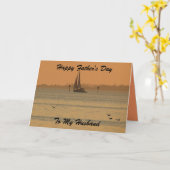 Carte Bonne Fête des pères, À Mon Mari (Fleur jaune)