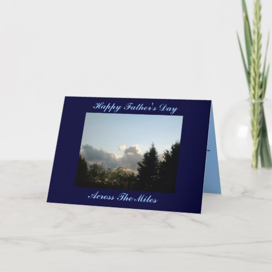 Carte Bonne Fête des pères, À Travers Les Miles (Devant)