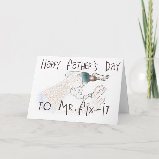 Carte Bonne Fête des pères au Handyman ! (Devant)