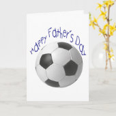 Carte Bonne Fête des pères avec l'art du football (Fleur jaune)