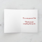 Carte Bonne Fête des pères avec voiture de course à papa (Intérieur)