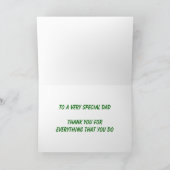 Carte Bonne Fête des pères avec voiture de cricket insec (Intérieur)