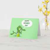 Carte Bonne Fête des pères avec voiture de cricket insec (Fleur jaune)