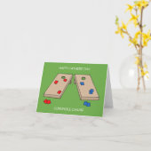Carte Bonne Fête des pères Cornhole Champ (Fleur jaune)